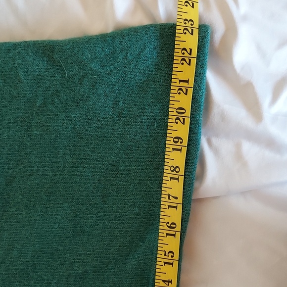 Royal Scot Women's Cardigan Sweater Green Alpaca Wool Longer Length Peru FLAW L - Picture 7 of 10